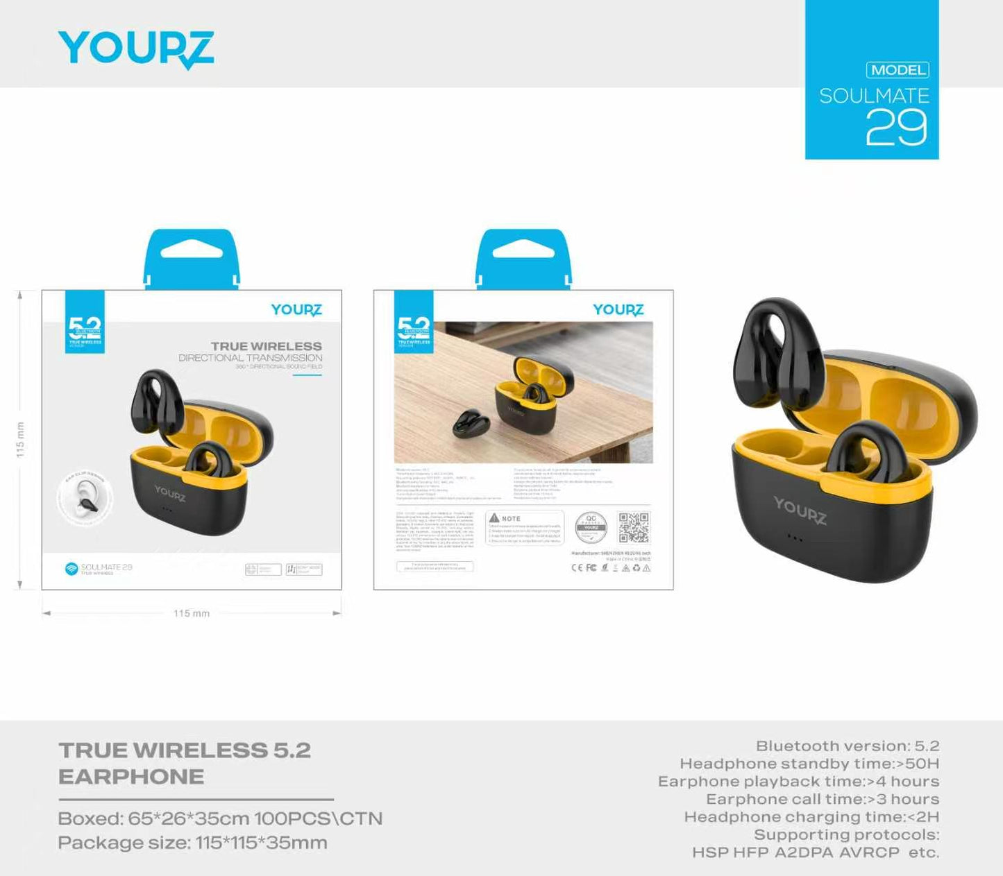 S29- Auricular Inalambrico TWS 5.2 YOURZ