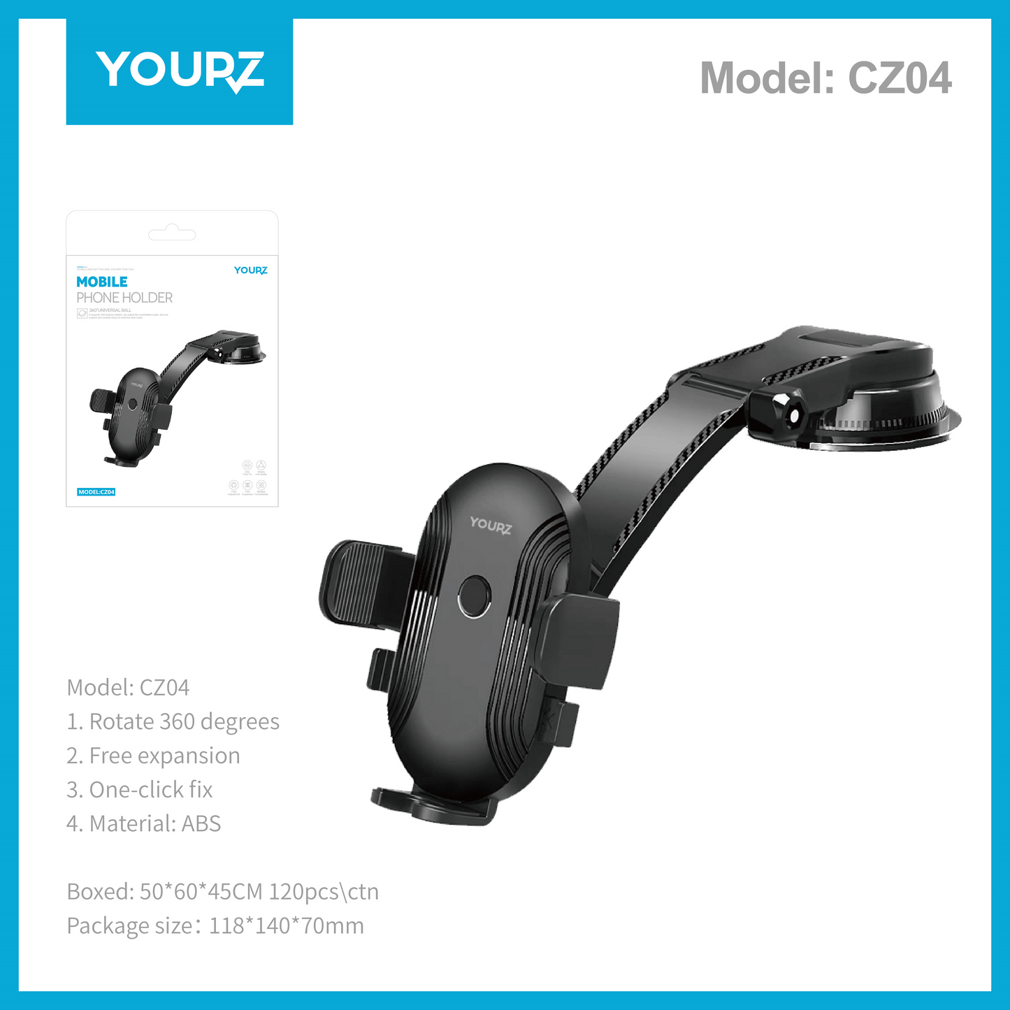 Soporte/Holder de celular 360° para auto YOURZ