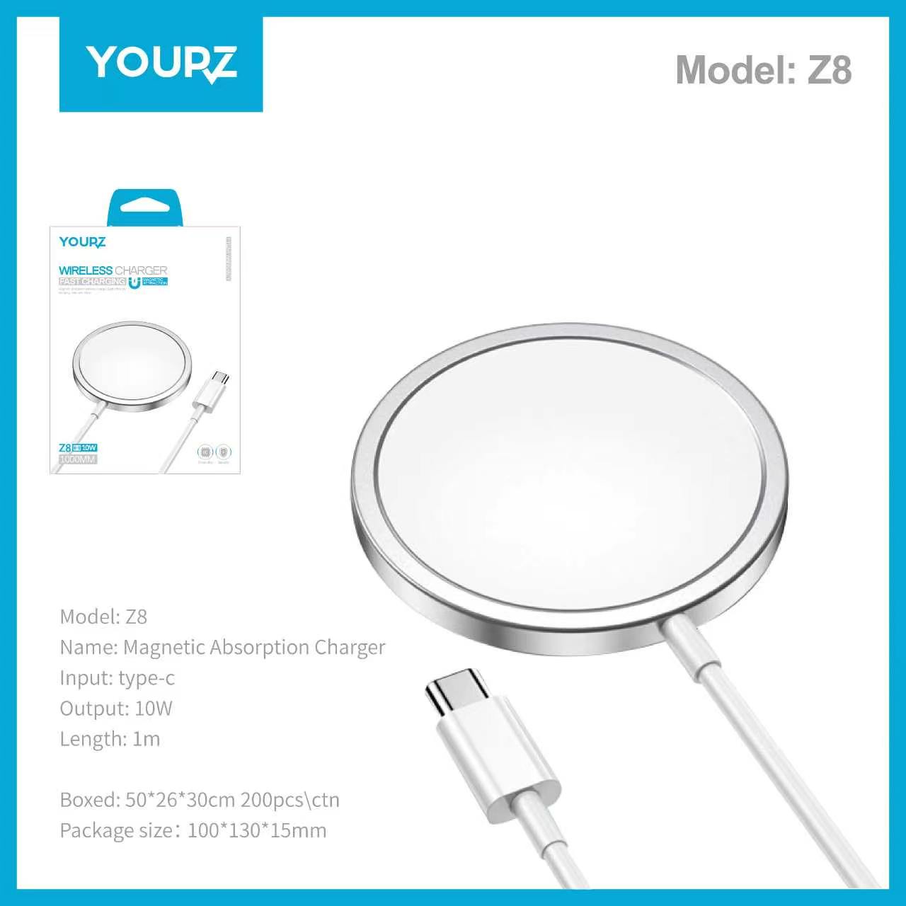 Z8- Cargador QI Type C 10W