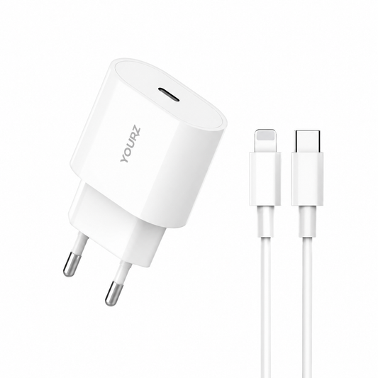 Z12-Cargador + Cable Lightning YOURZ/ Ficha 20W  tipo C