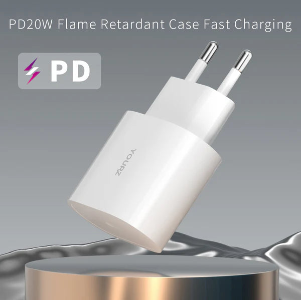 Cargador + Cable tipo C YOURZ/ Ficha 20W  tipo C