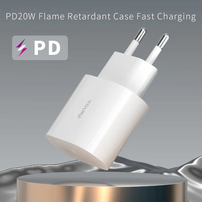 Cargador + Cable tipo C YOURZ/ Ficha 20W  tipo C