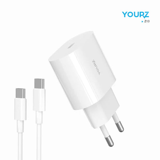 Cargador + Cable tipo C YOURZ/ Ficha 20W  tipo C